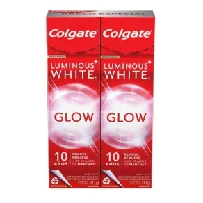 Creme Dental Colgate Luminous White Glow 70g com 2 Unidades